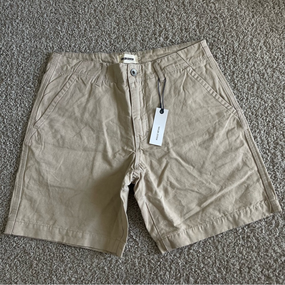 Taylor Stitch The Morse Sand Linen Shorts